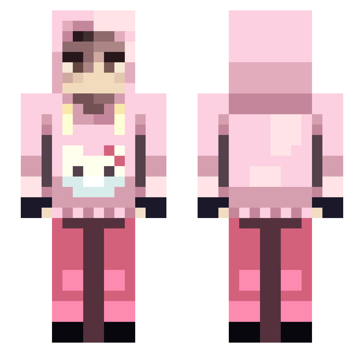 speed2main Minecraft skin, front and back view