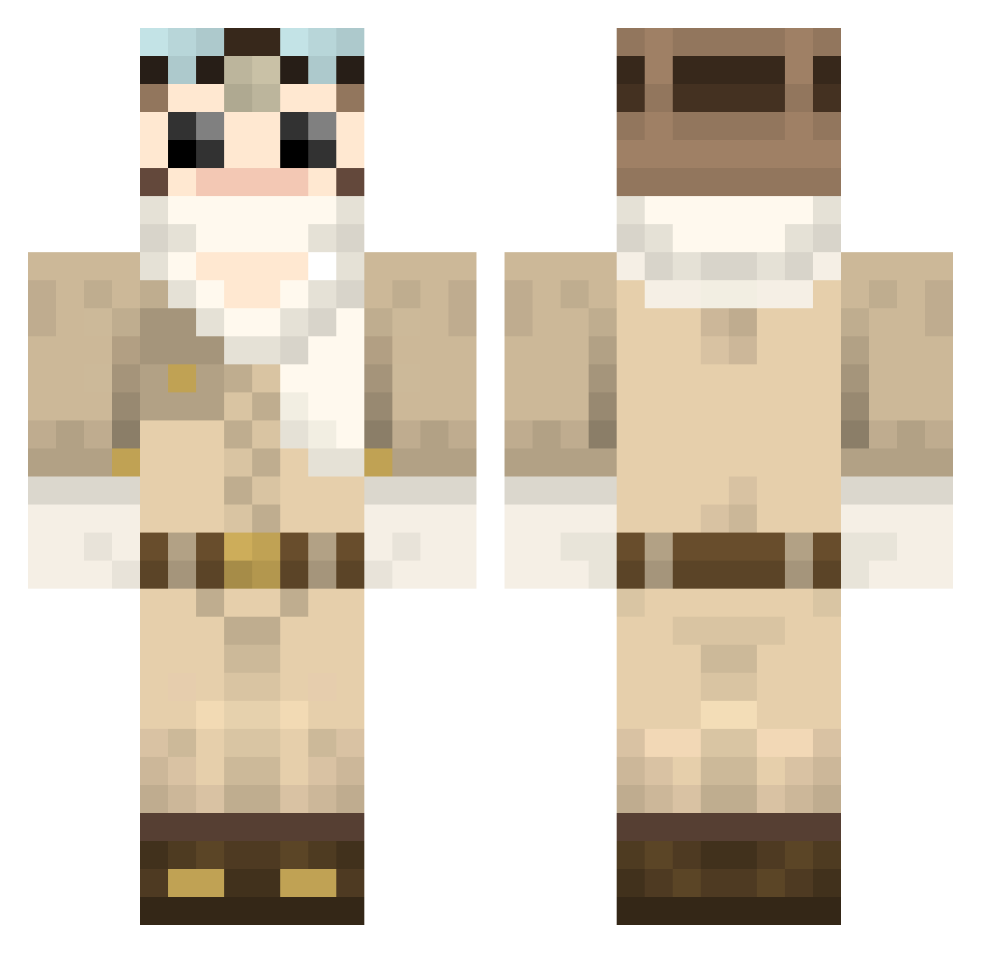 Spica_Karamazov Minecraft skin, front and back view