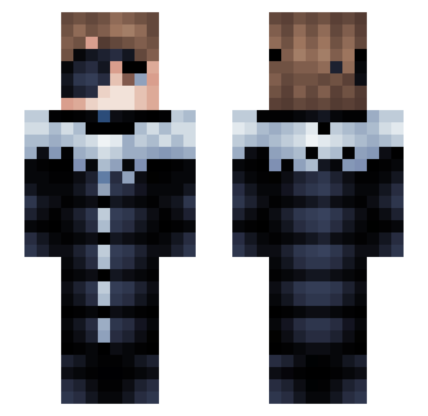 ManganateVII Minecraft skin, front and back view