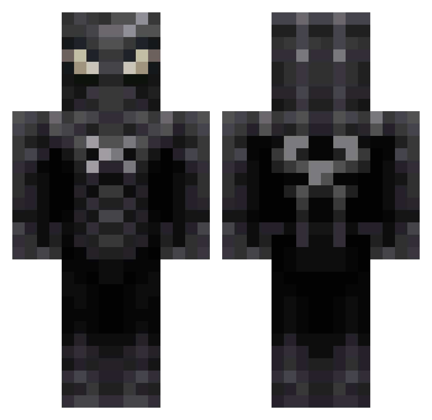 Bendy1930 Minecraft skin, front and back view