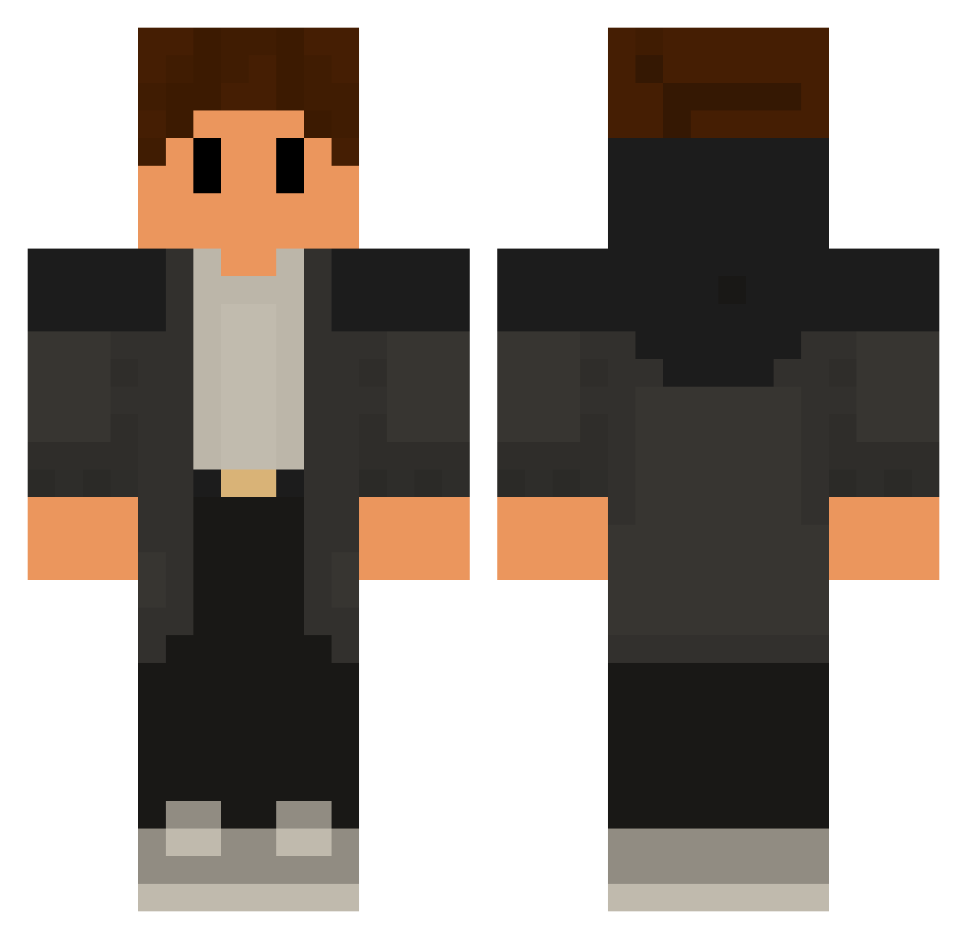 TheRandomestUser Minecraft skin, front and back view