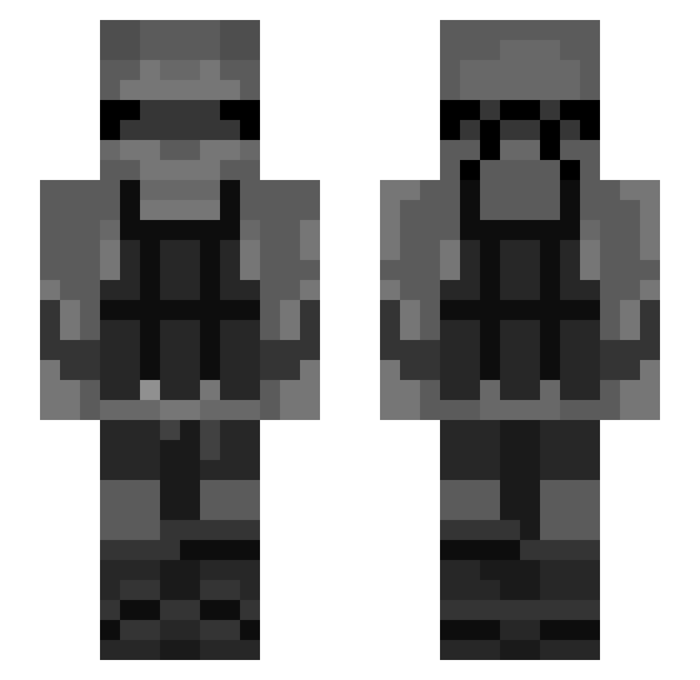 xRevengeWRLD Minecraft skin, front and back view