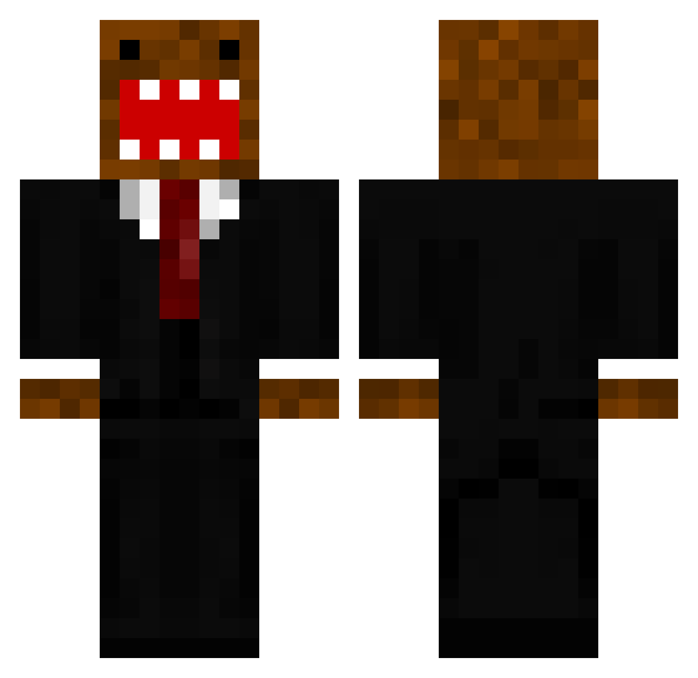 GameGod8005 Minecraft skin, front and back view