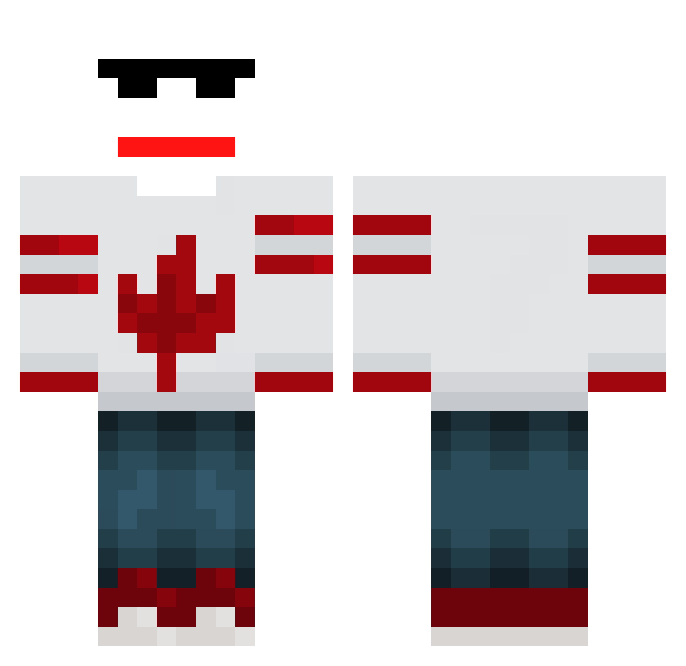 Hyper_Links Minecraft skin, front and back view