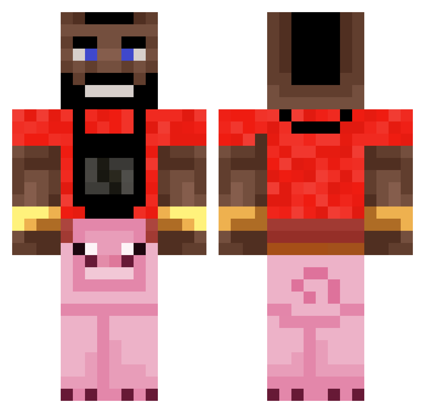 _HogRider Minecraft skin, front and back view