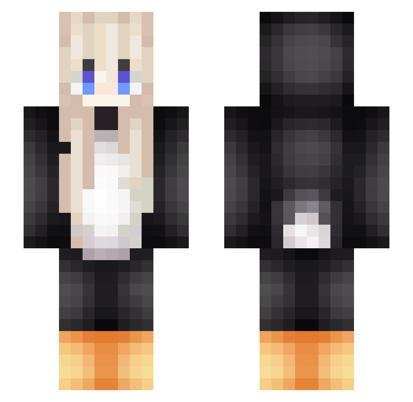 Penguin_0918 Minecraft skin, front and back view