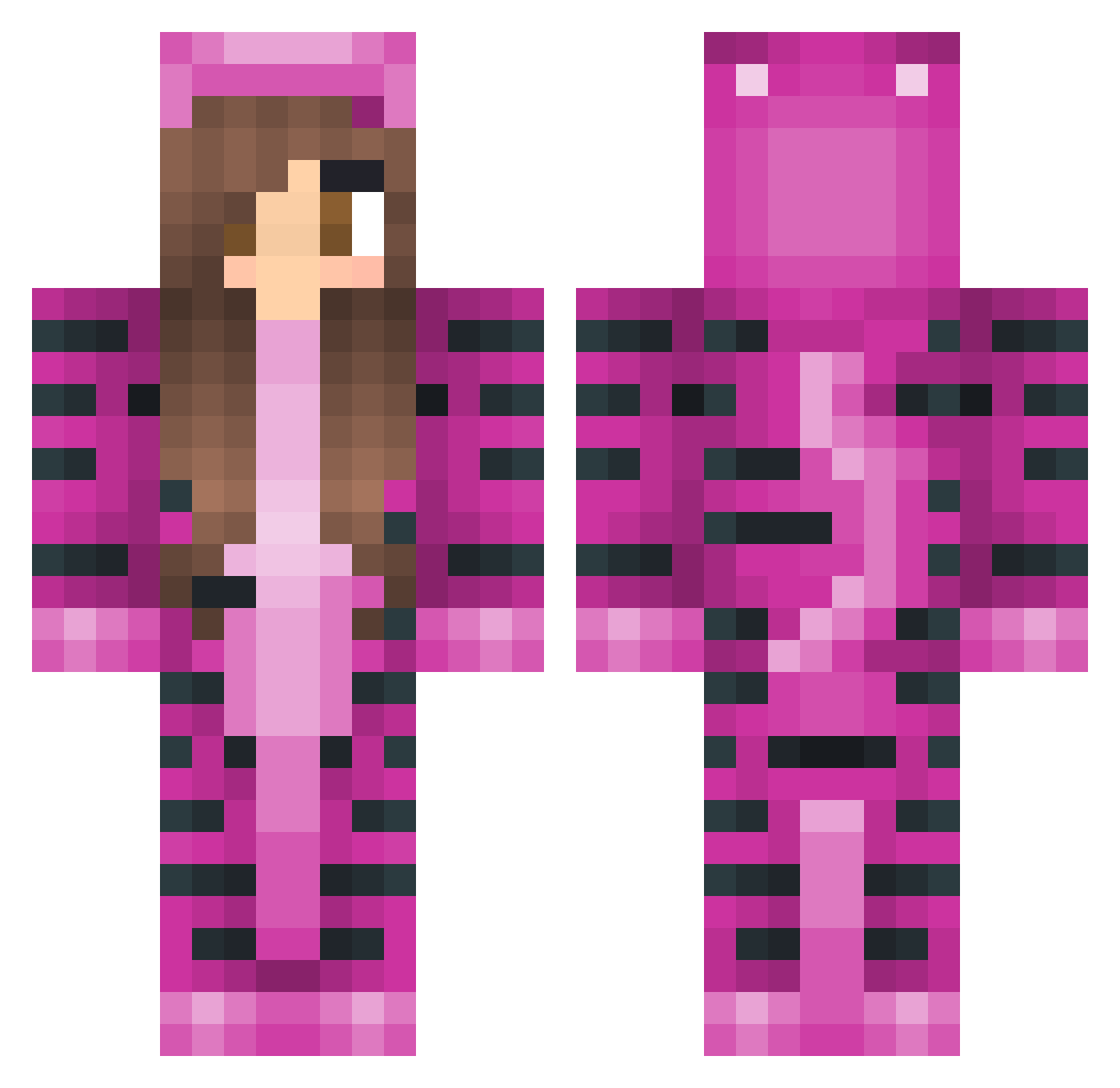LeWaYz Minecraft skin, front and back view