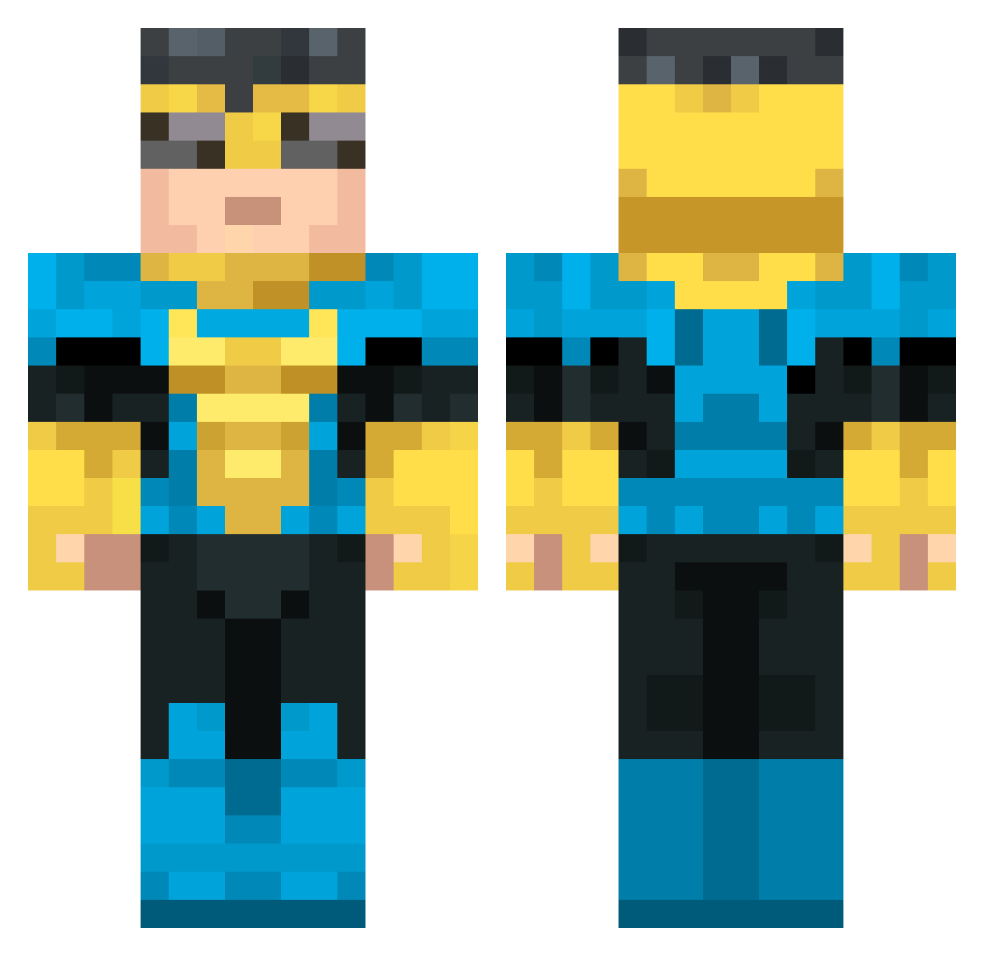 codeferd Minecraft skin, front and back view