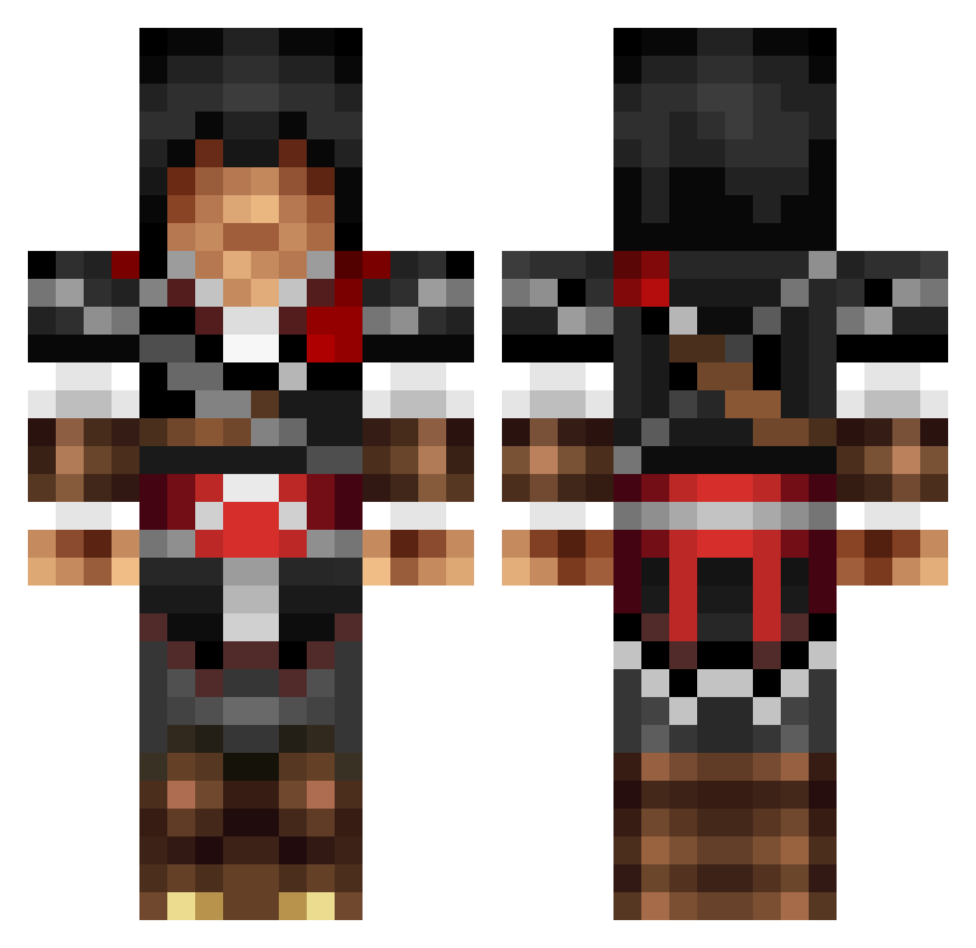 XIII_Ultima Minecraft skin, front and back view