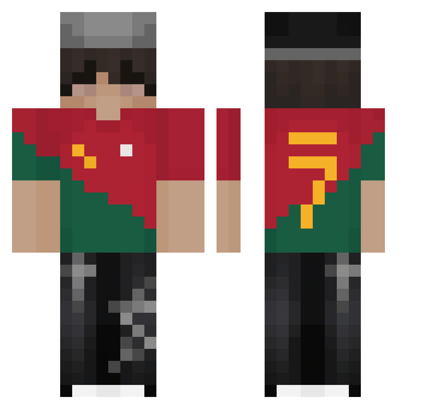 ItzMumbl_ Minecraft skin, front and back view