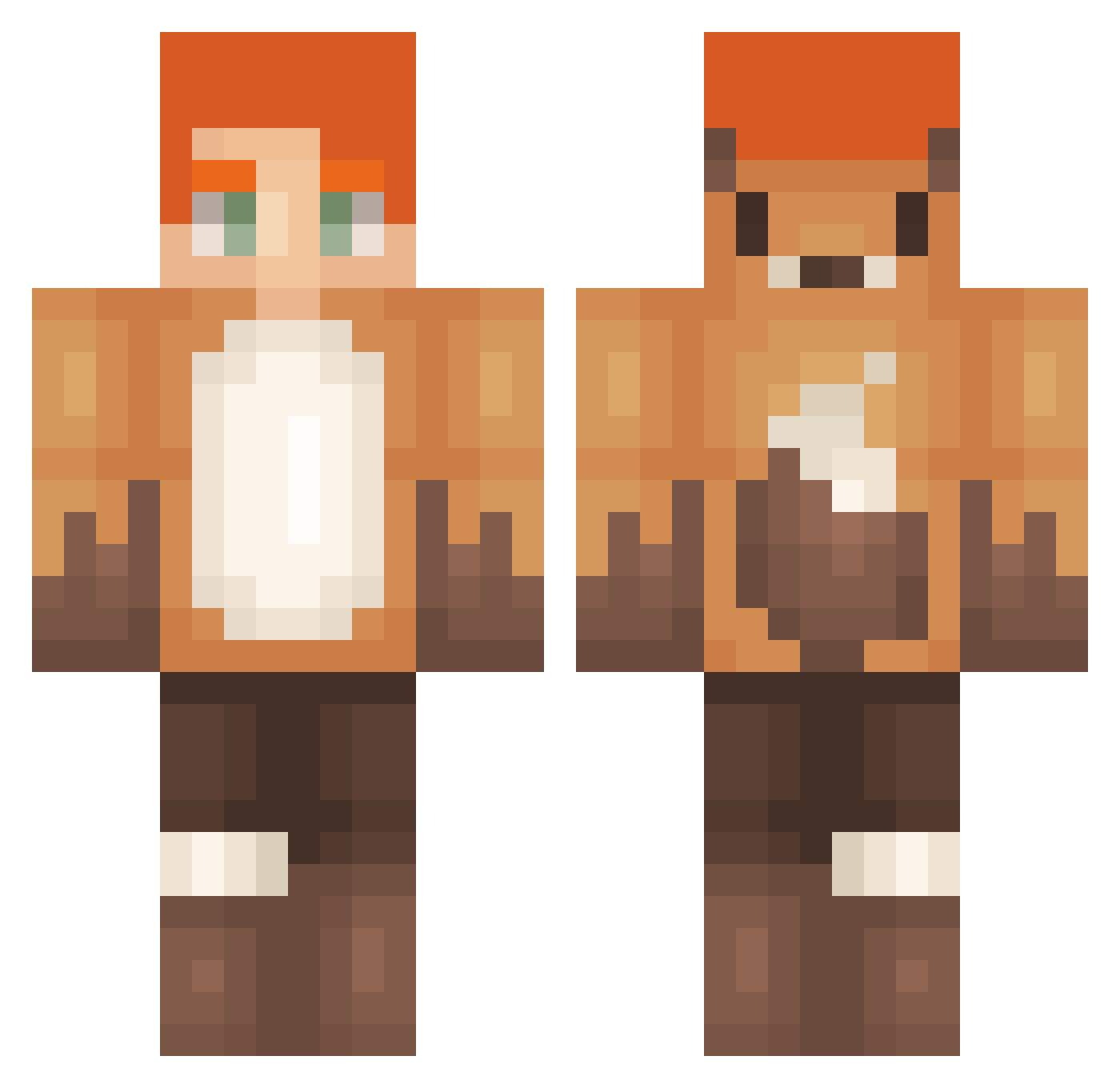 Touch_of_Gray Minecraft skin, front and back view