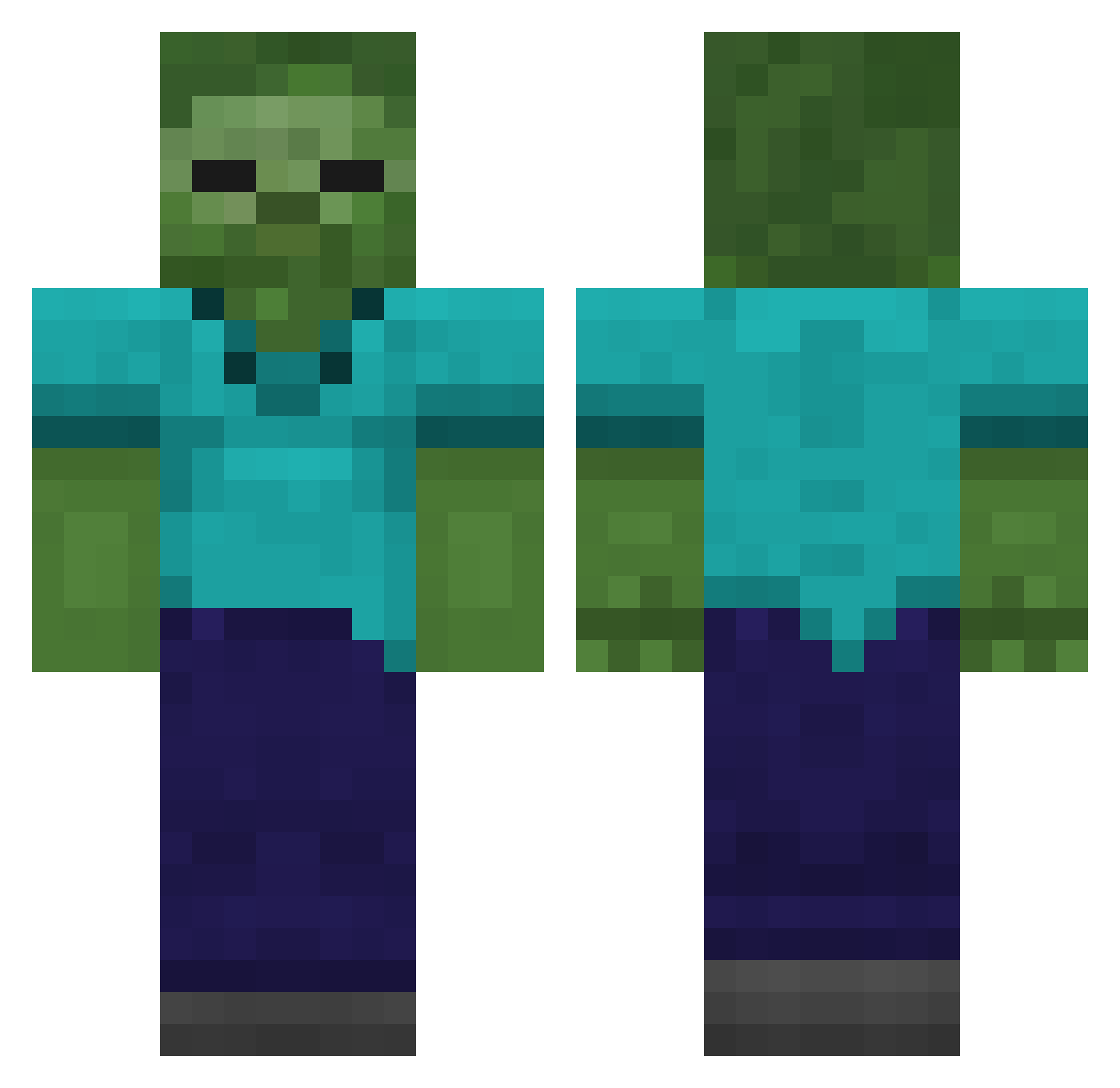 Taxiarchis324 Minecraft skin, front and back view