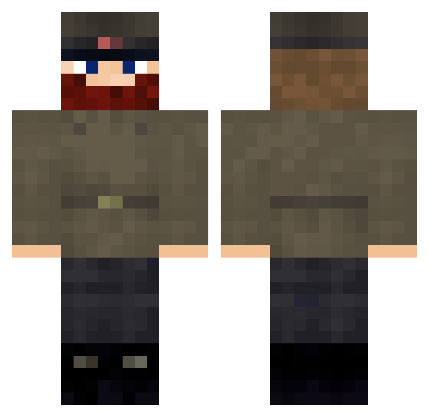 Varsovy Minecraft skin, front and back view
