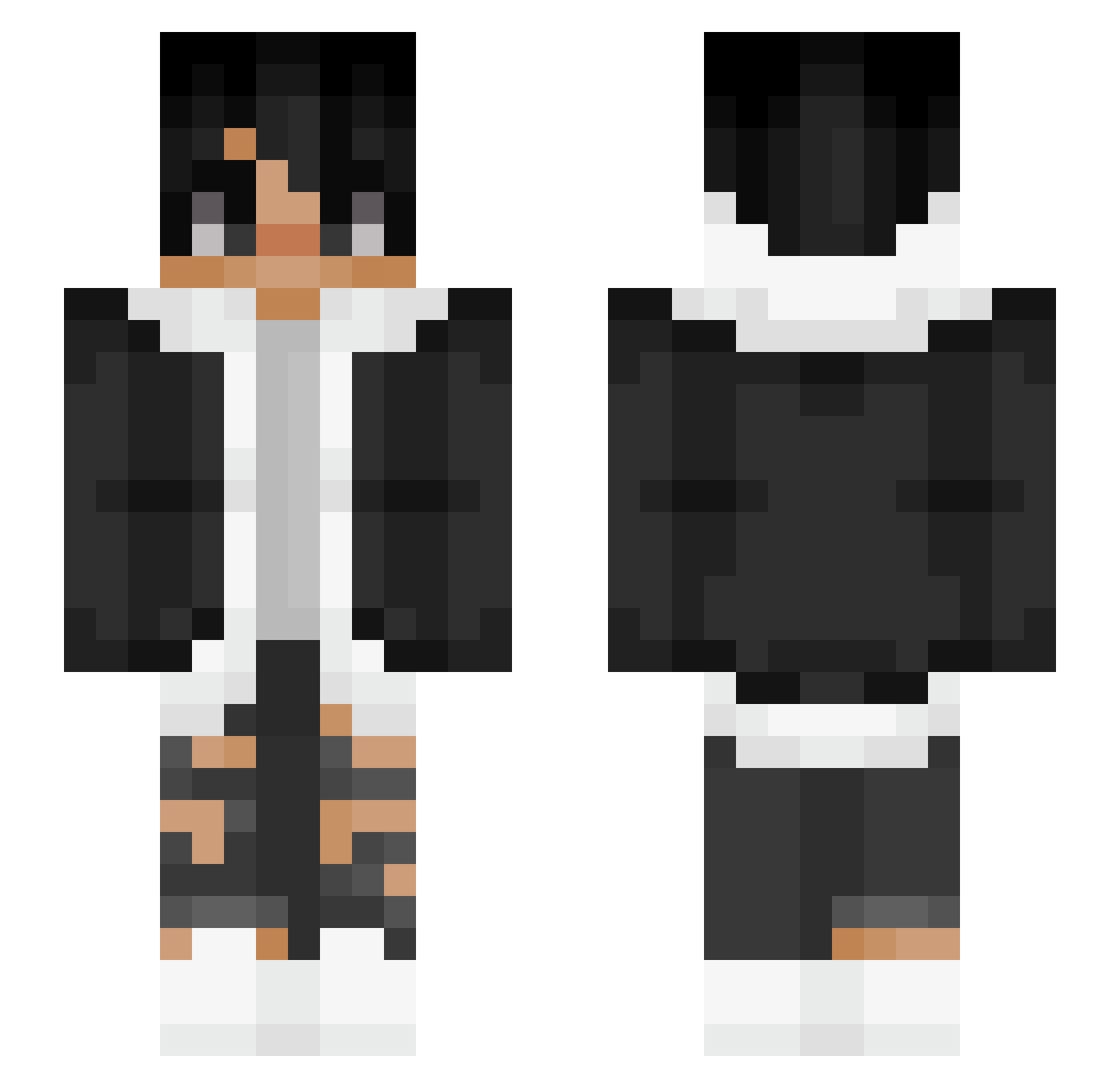 xKermer Minecraft skin, front and back view