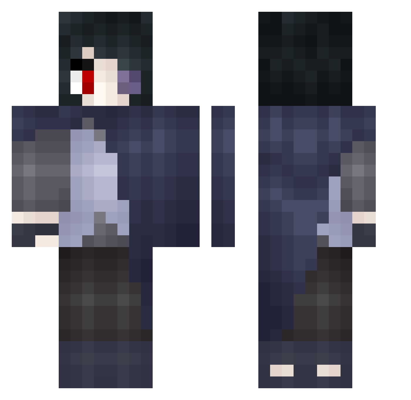 SosukeFTW Minecraft skin, front and back view