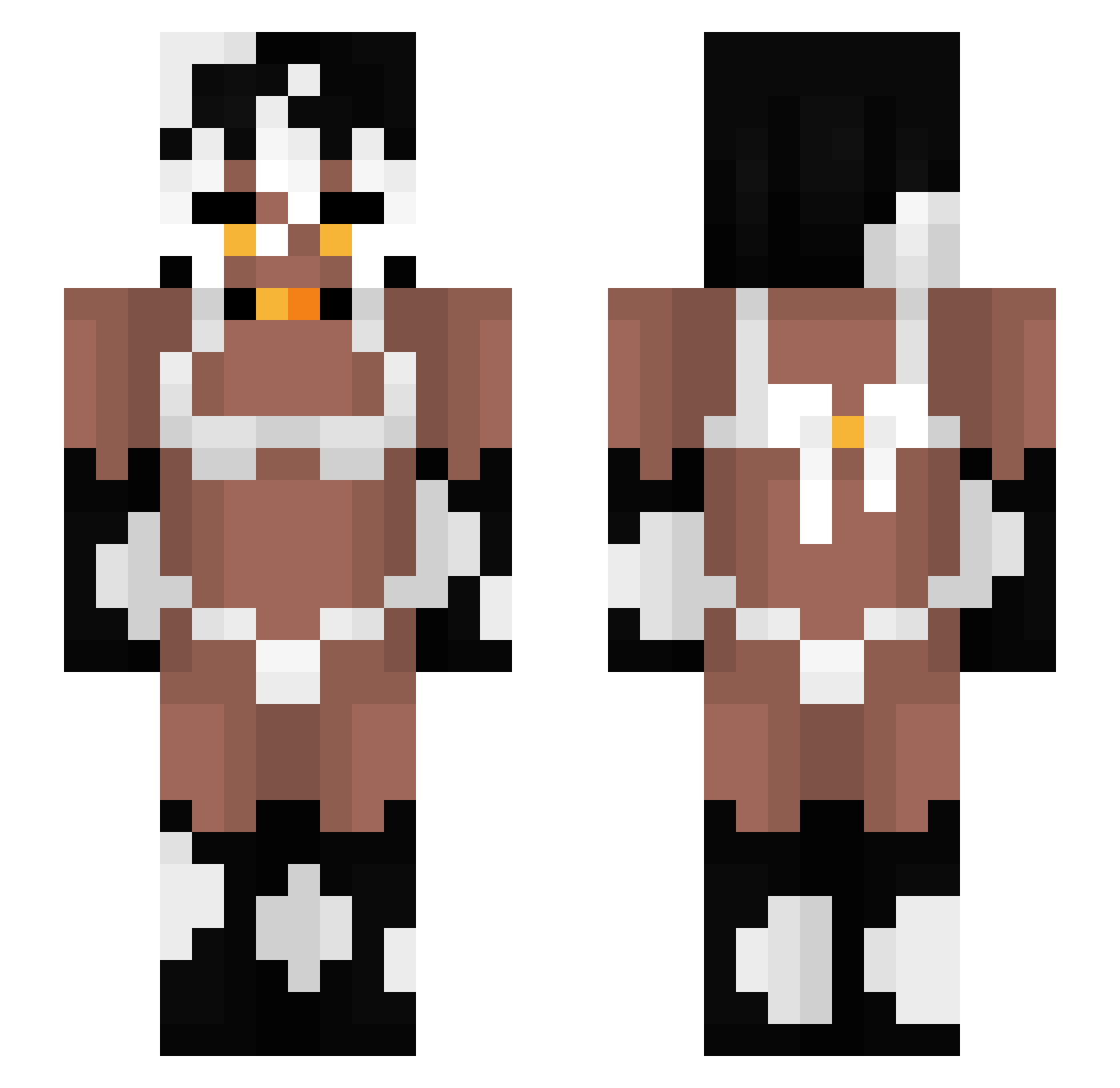 Shizuki666 Minecraft skin, front and back view