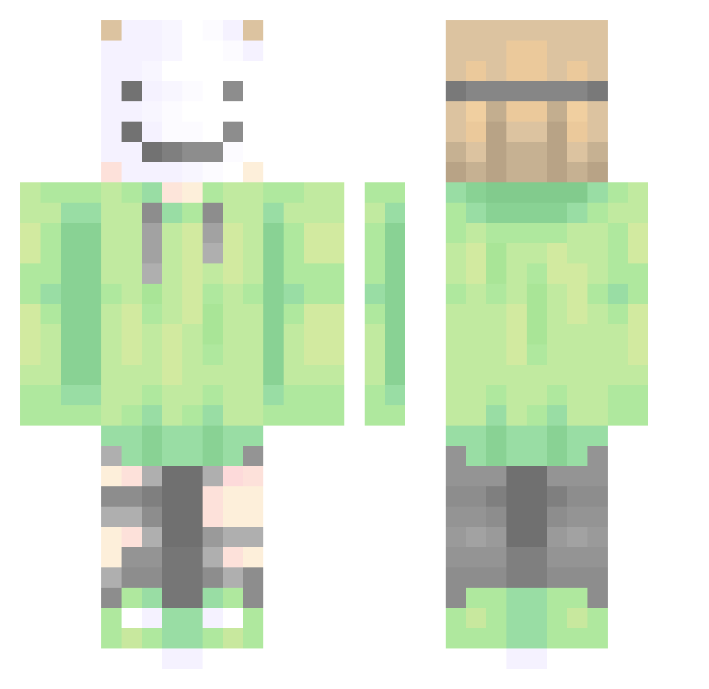 PeterGryffin Minecraft skin, front and back view