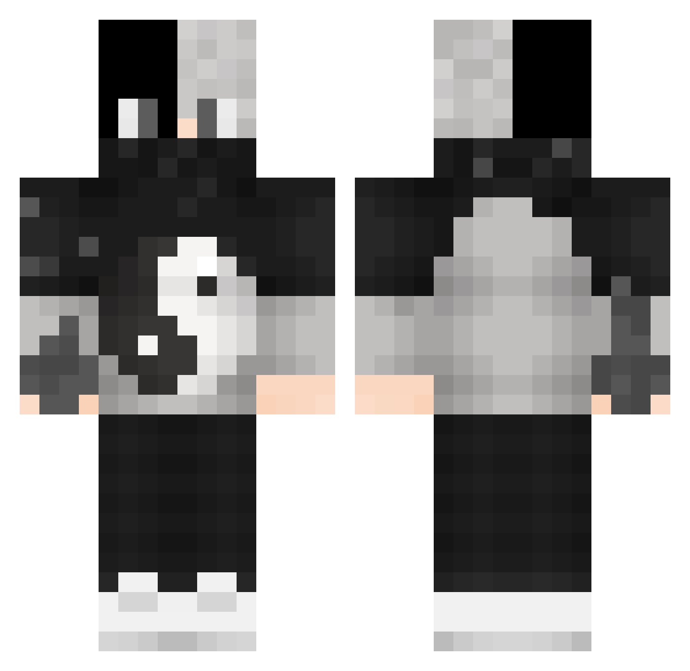 VxpoBxnqz Minecraft skin, front and back view