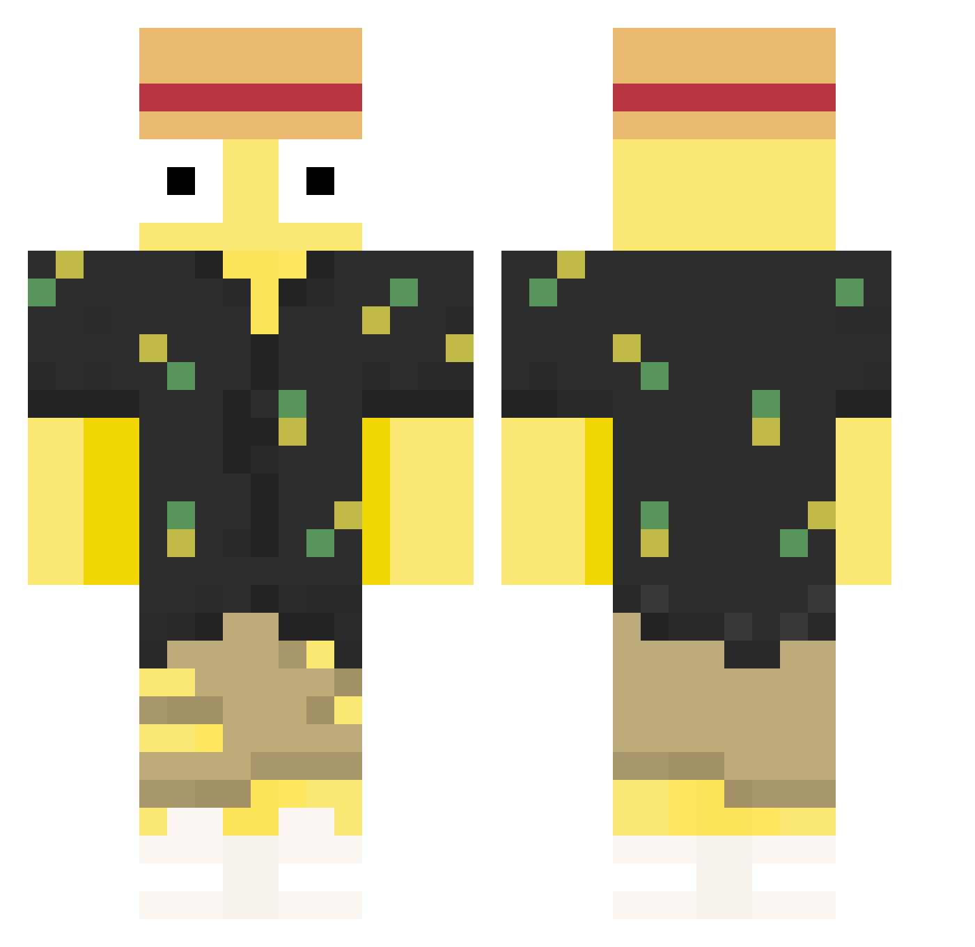 SzDominikk1REAL Minecraft skin, front and back view