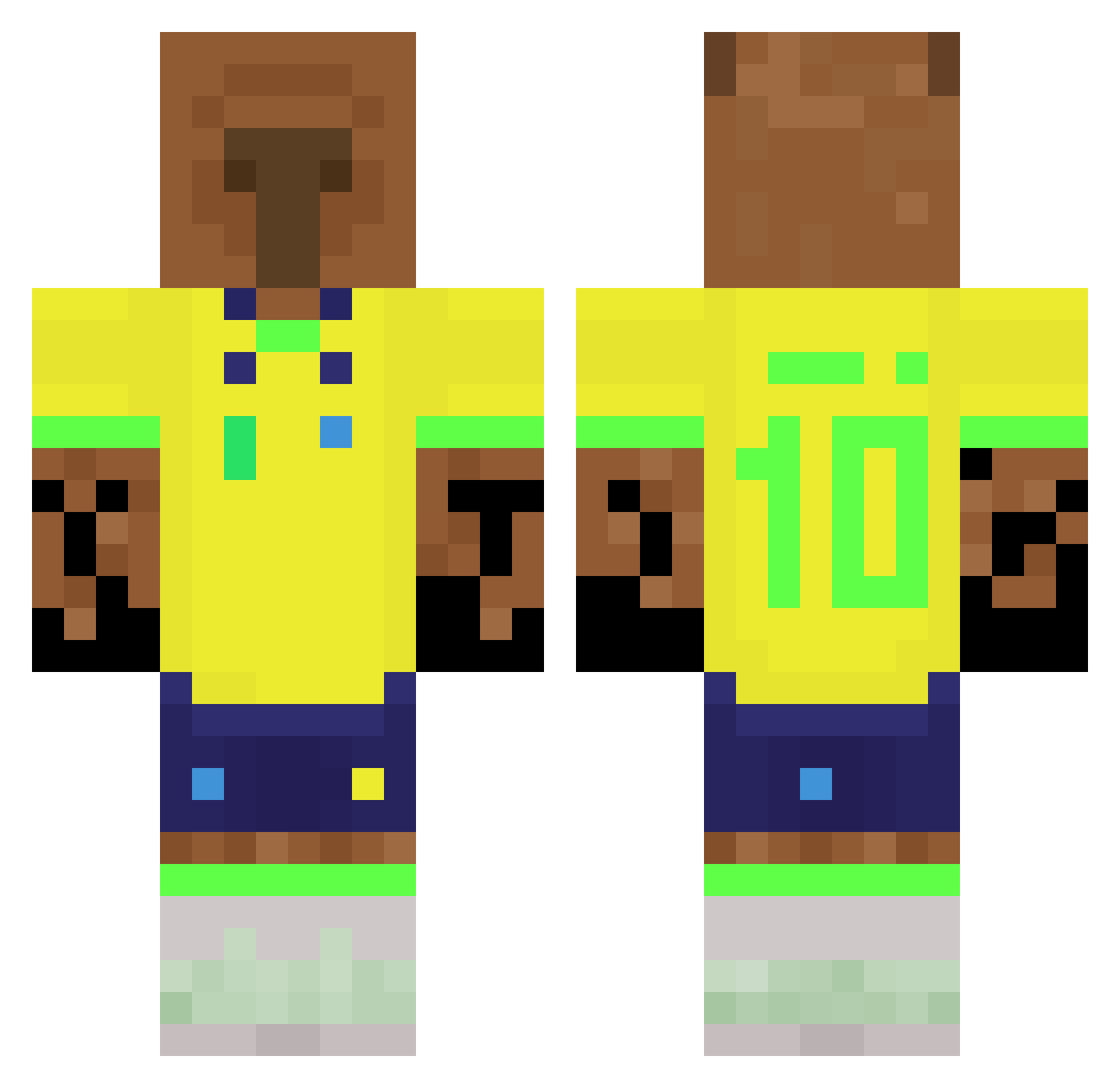Augustofer Minecraft skin, front and back view