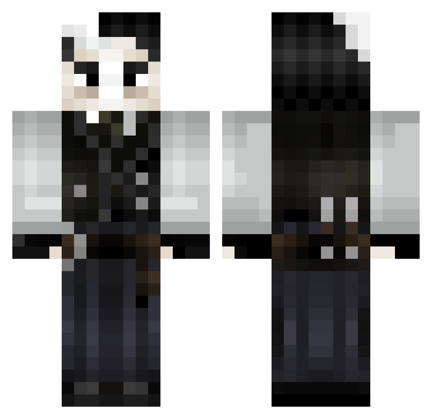 SFr3ndo Minecraft skin, front and back view