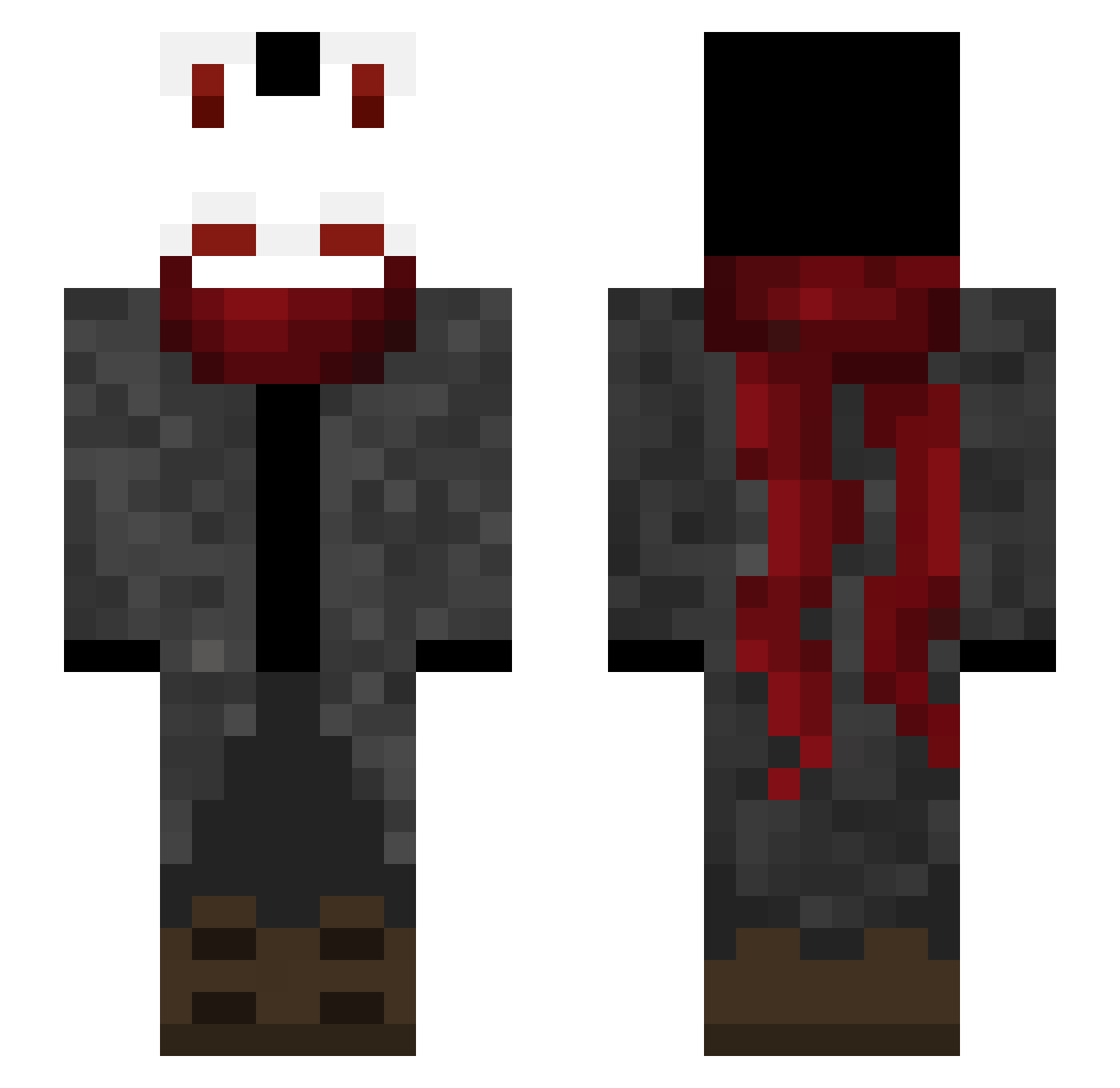 Yisoki Minecraft skin, front and back view