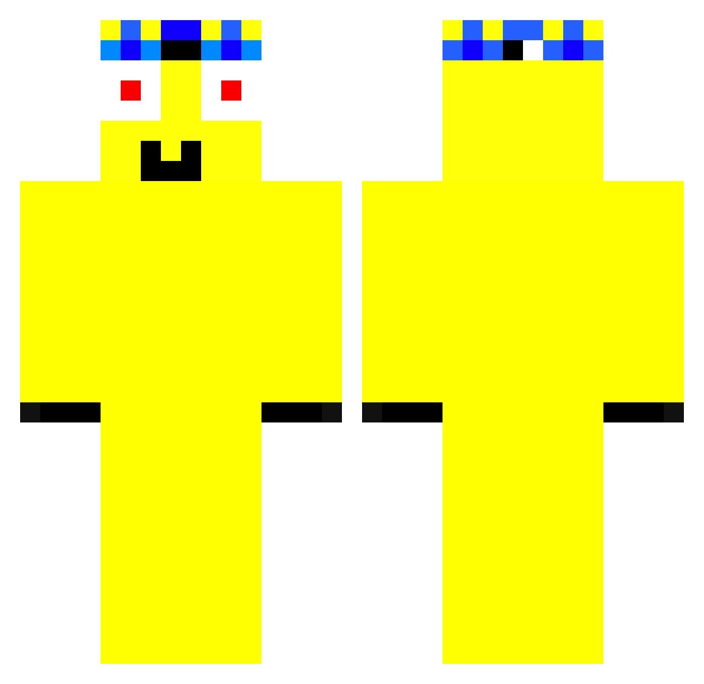 Schikuu Minecraft skin, front and back view