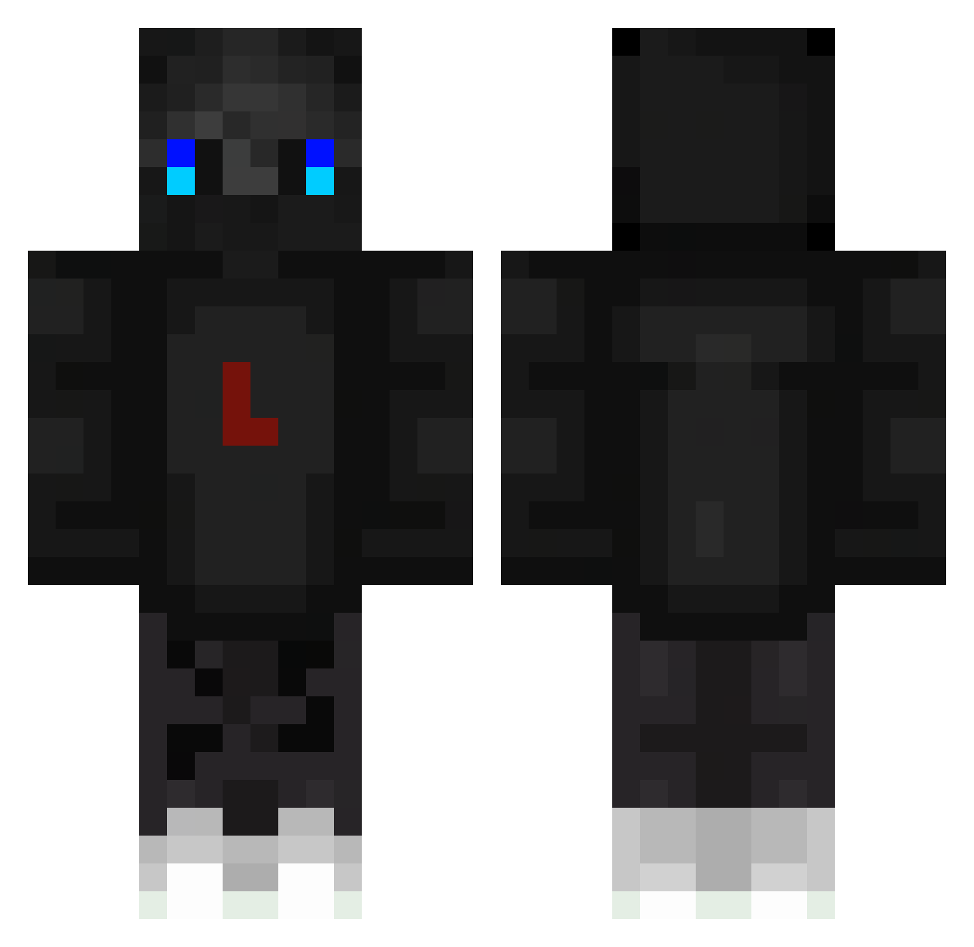 TerryDaHerry Minecraft skin, front and back view