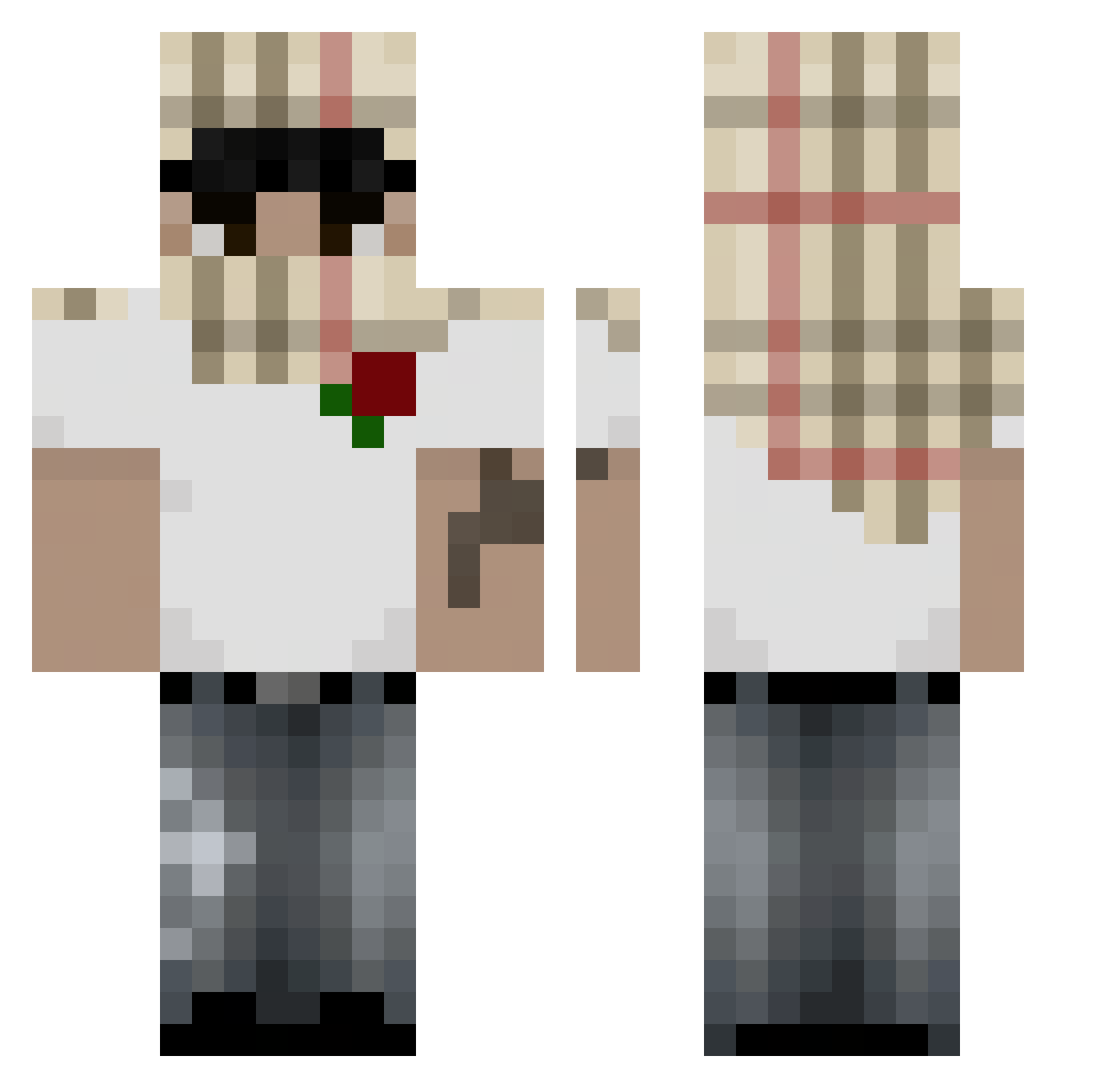 GRACEK_NIKE_PRO Minecraft skin, front and back view