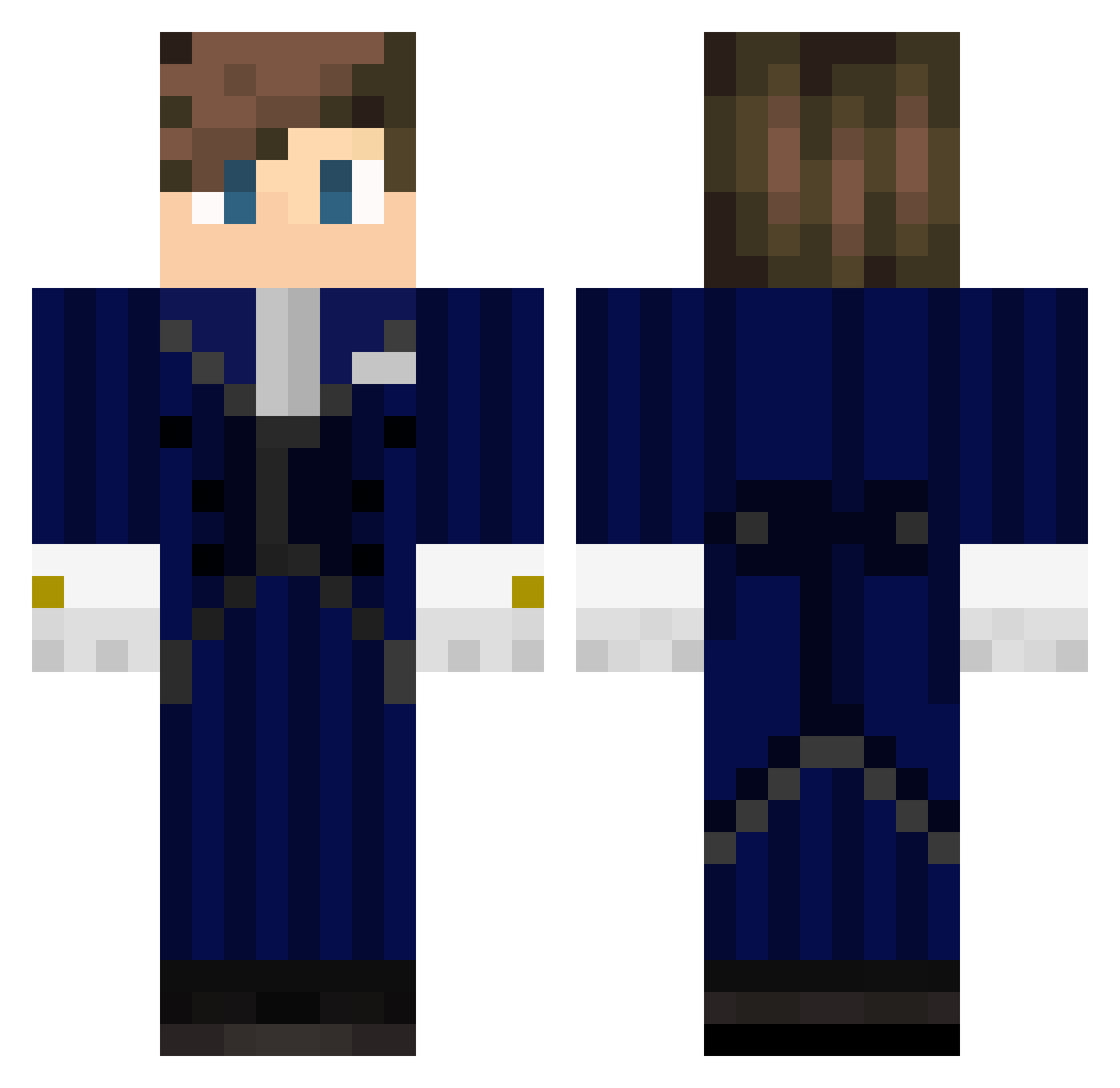 ShinobiKingu1 Minecraft skin, front and back view