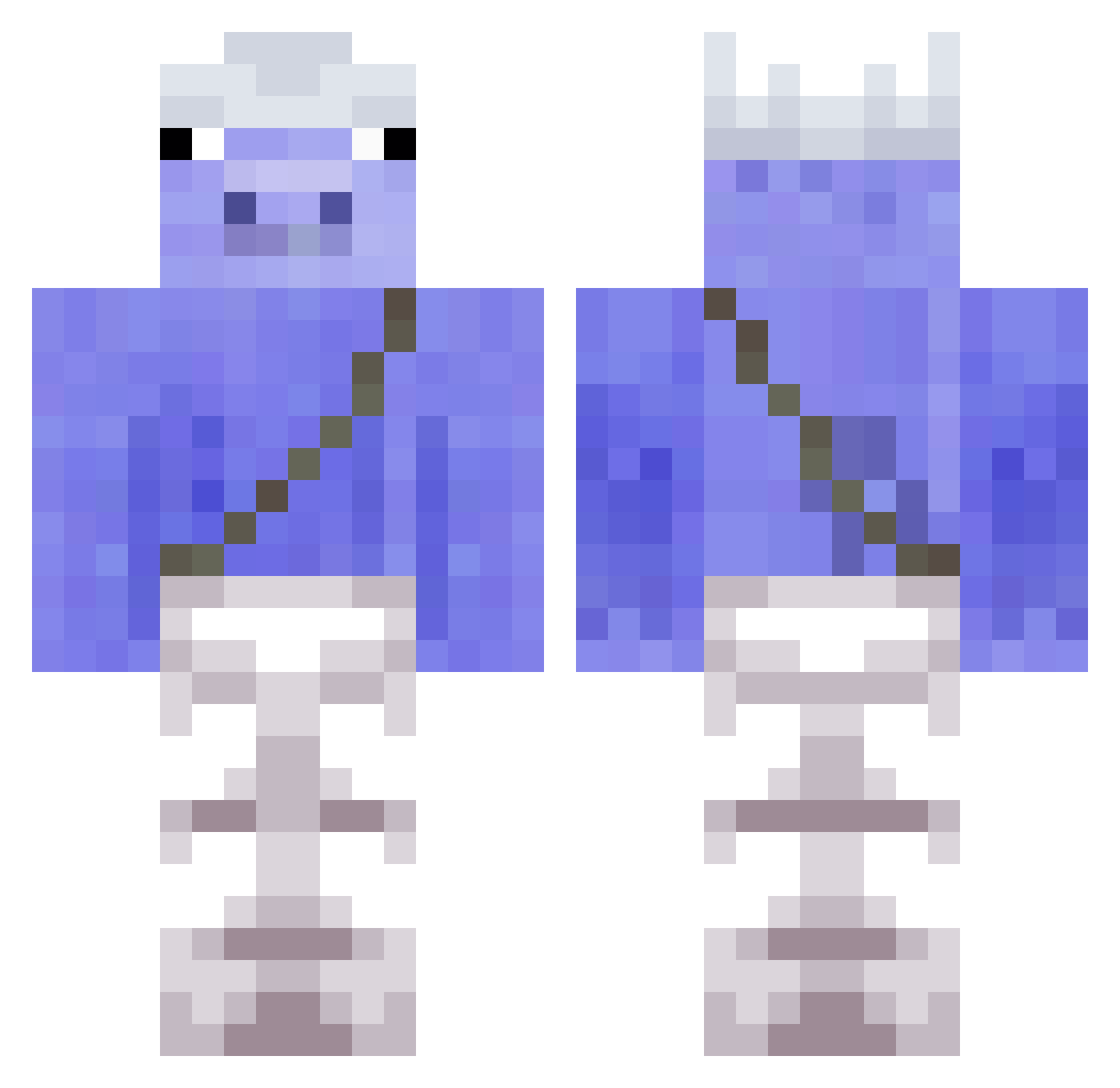 ItzPortugaa Minecraft skin, front and back view