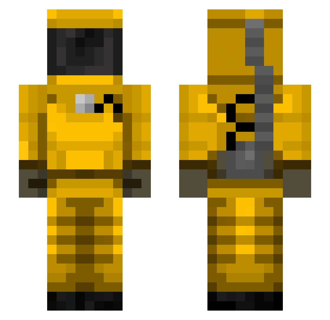 dirteater00 Minecraft skin, front and back view