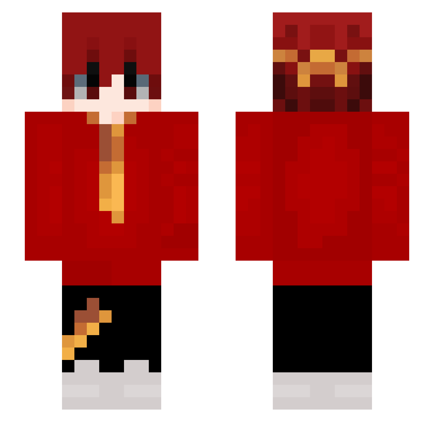 z0mq Minecraft skin, front and back view