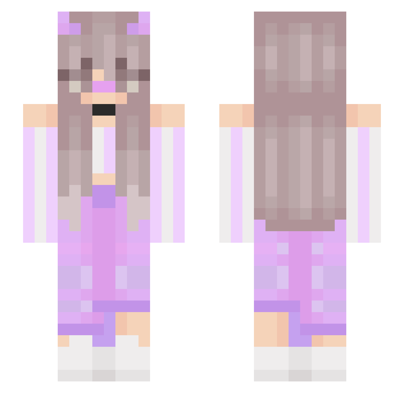 stillaminor Minecraft skin, front and back view