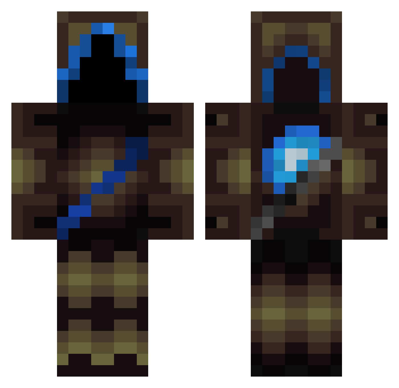 ZeroTitan57 Minecraft skin, front and back view