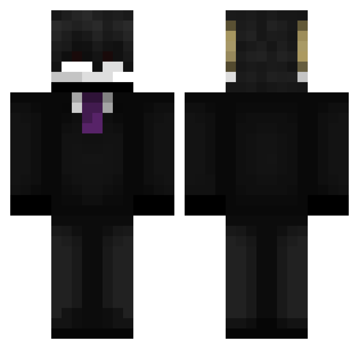Nixenii Minecraft skin, front and back view