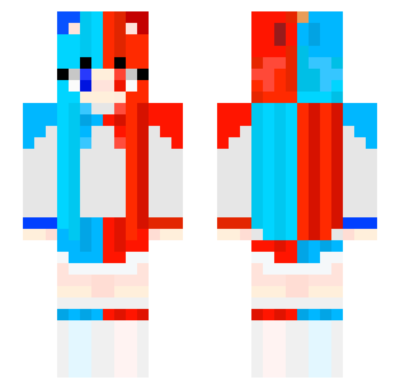 WindWhisperFY Minecraft skin, front and back view