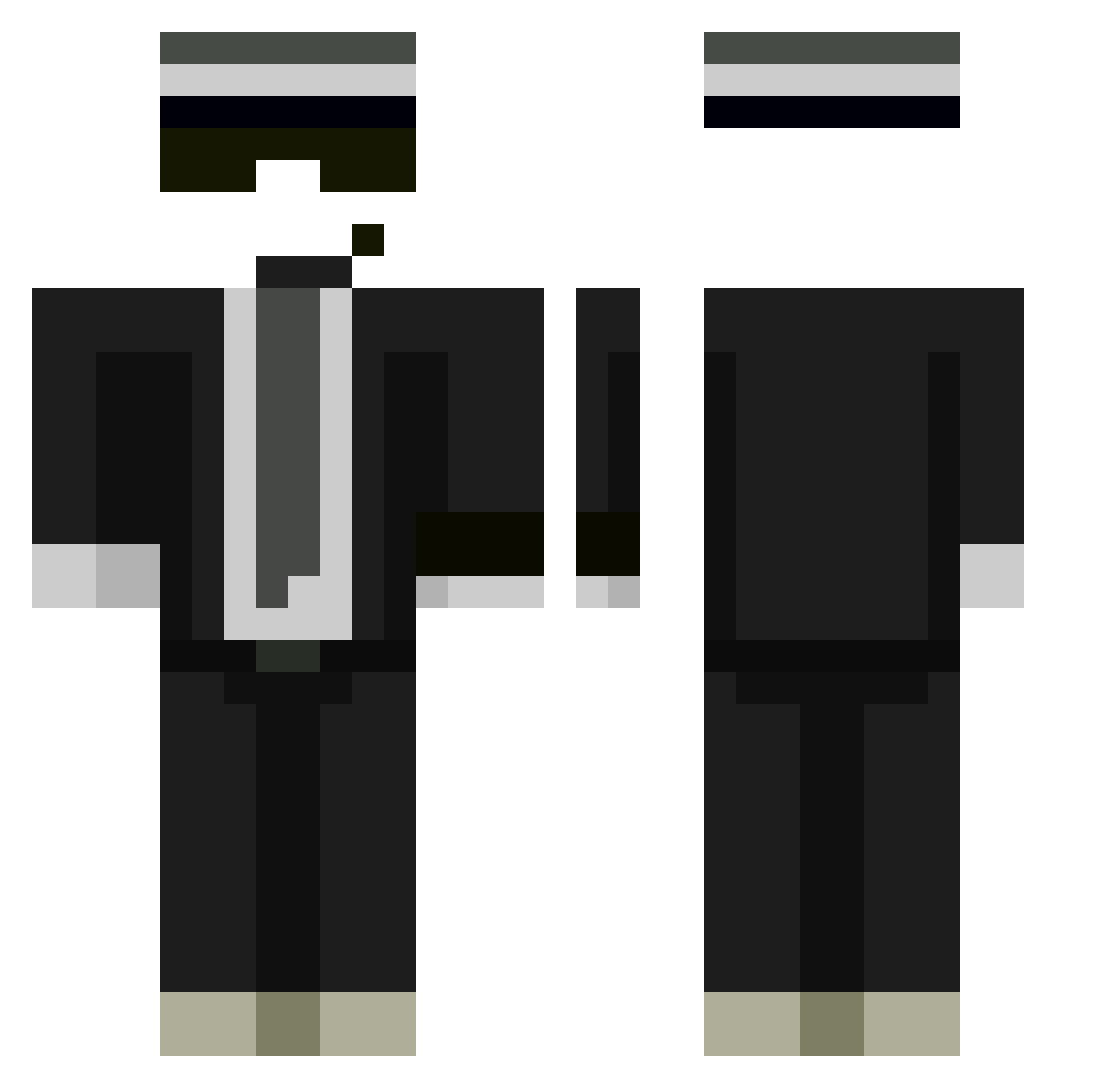 praseo_ Minecraft skin, front and back view