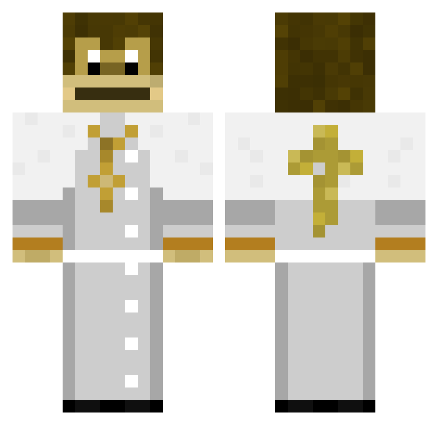 1808_x72 Minecraft skin, front and back view
