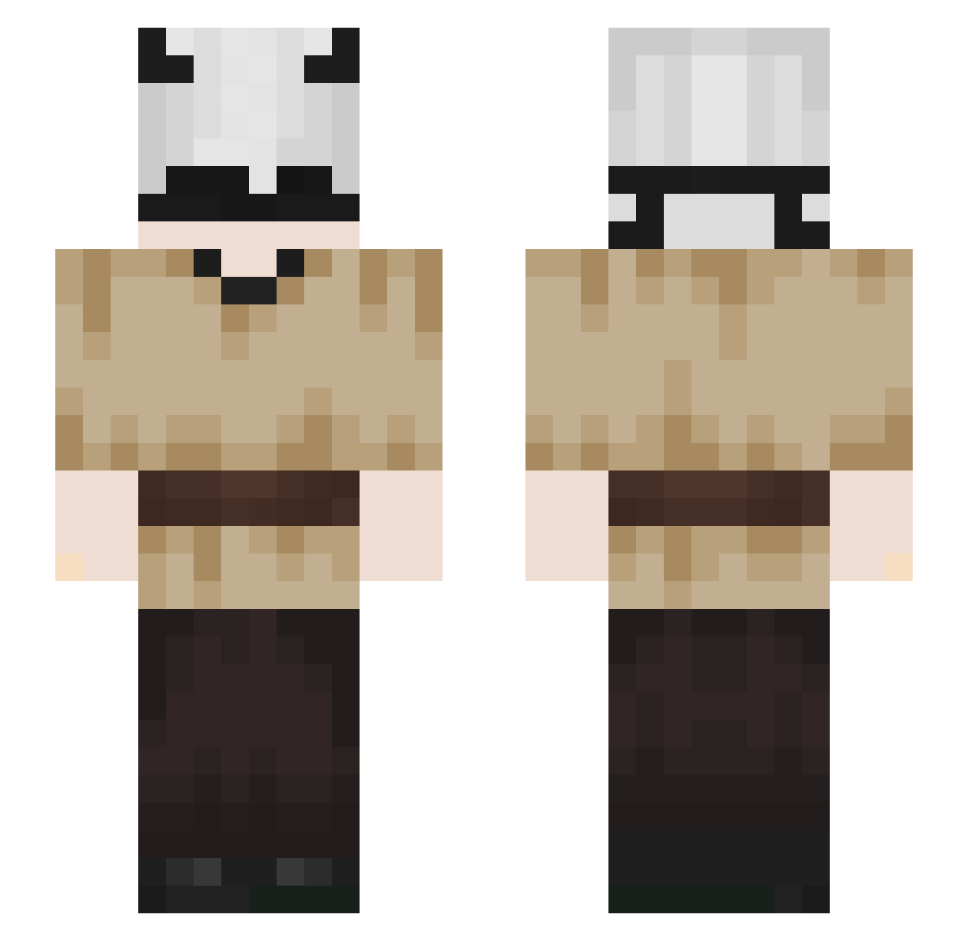 Whit3_Blurr Minecraft skin, front and back view