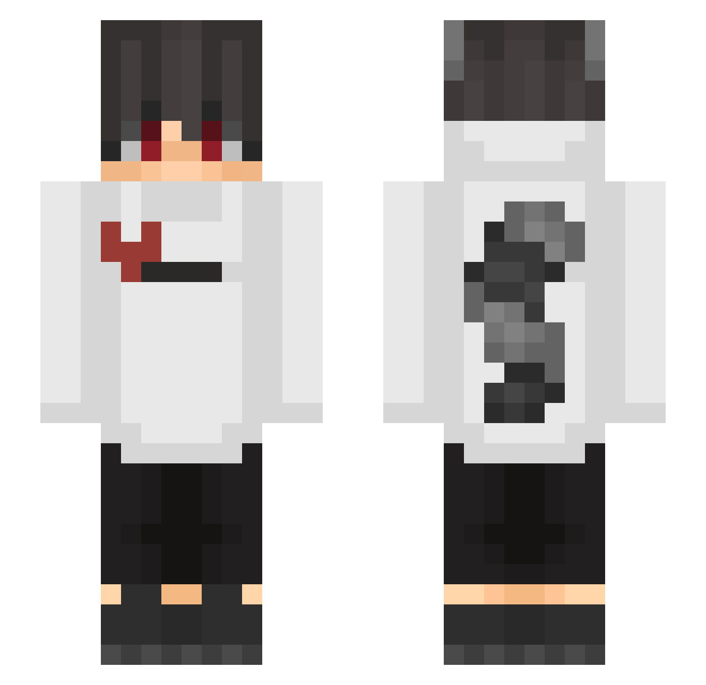 DRacc00n_ Minecraft skin, front and back view