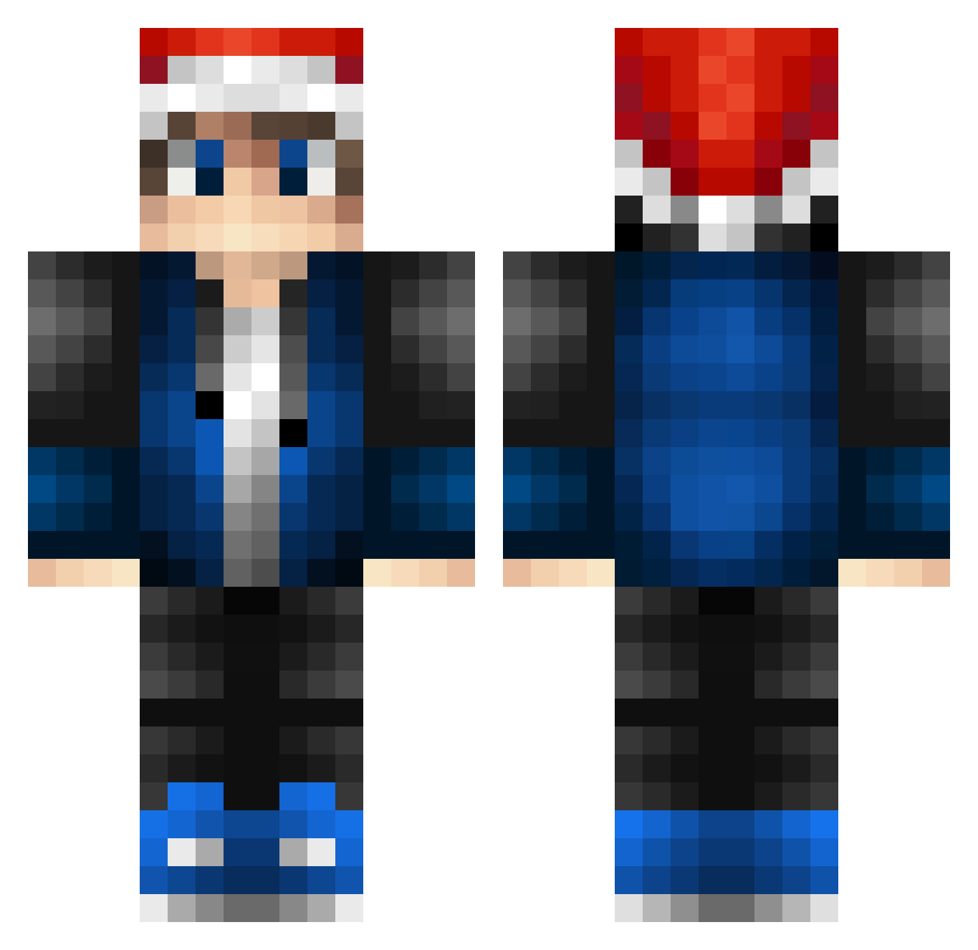 yufal Minecraft skin, front and back view