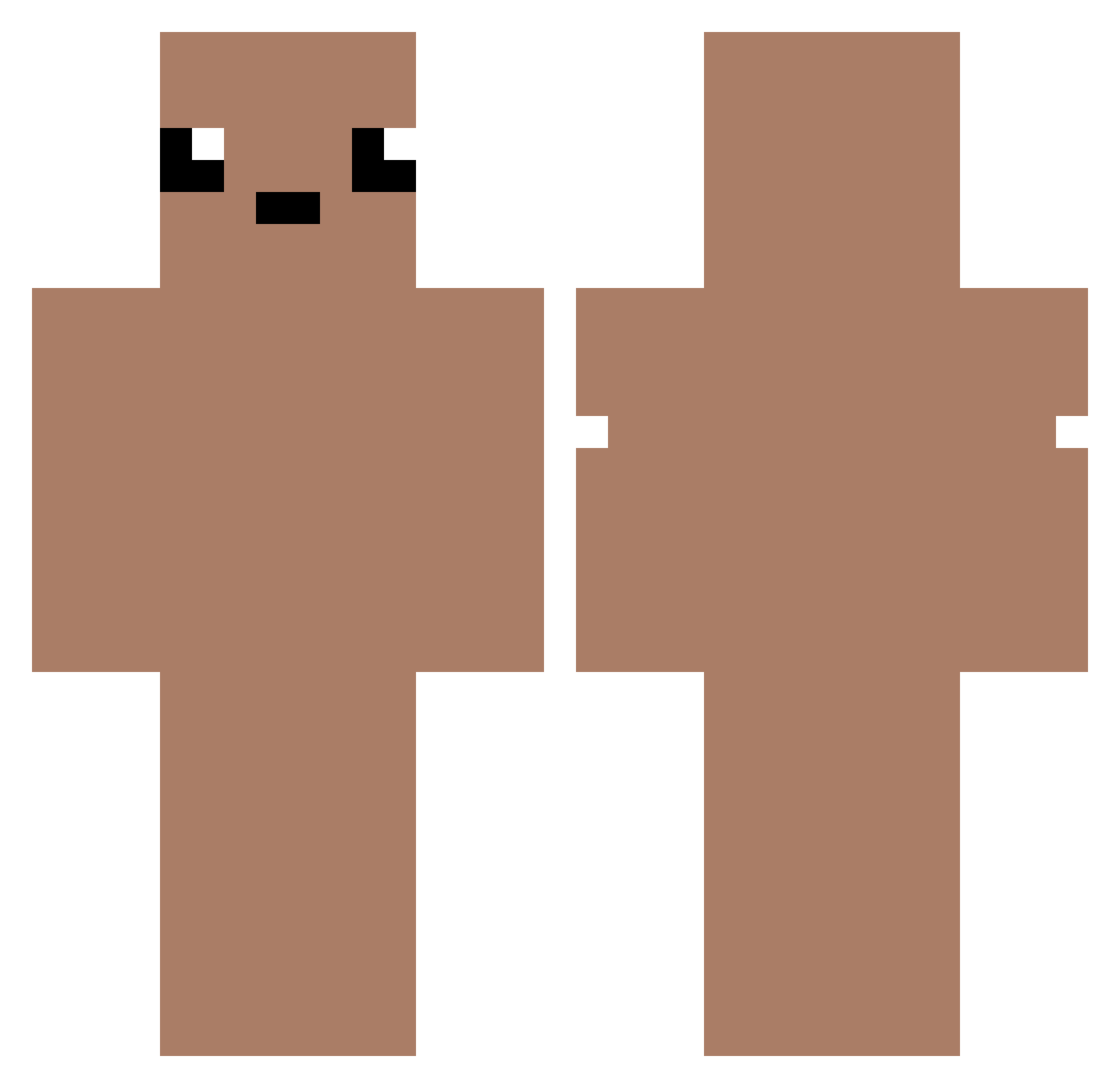 Pogger457PM Minecraft skin, front and back view