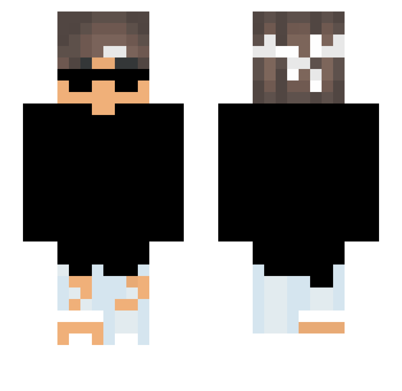 SCHLOPYNECK Minecraft skin, front and back view