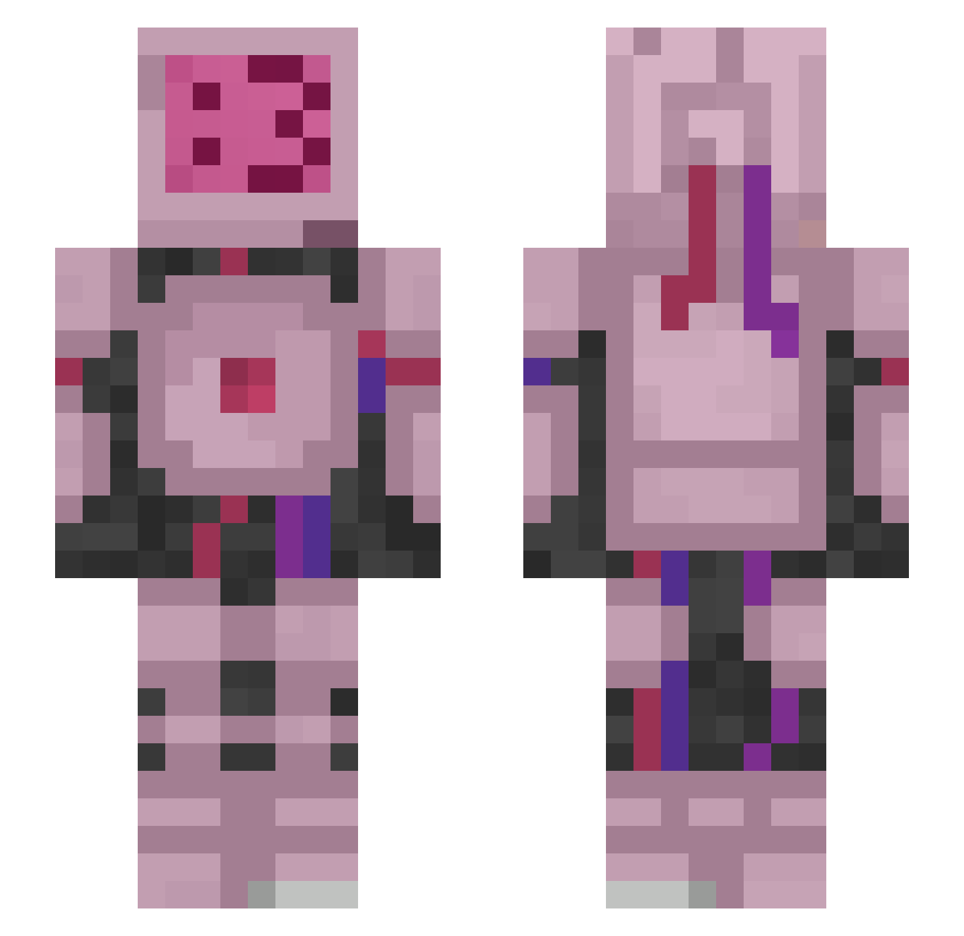 H0UNDD4WG Minecraft skin, front and back view