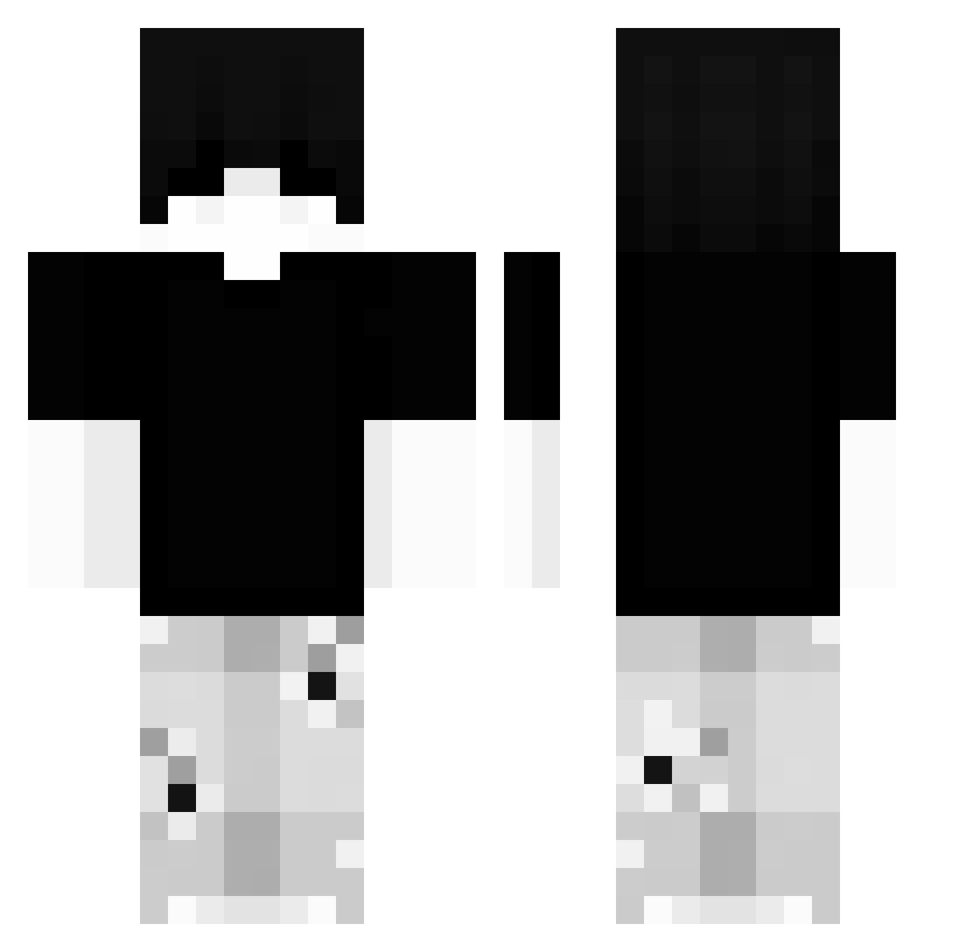 SKYMARK_GOD Minecraft skin, front and back view