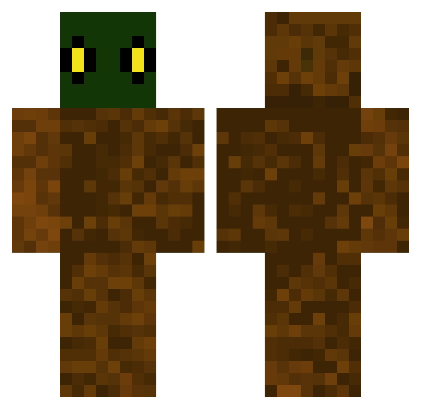 Milificent94 Minecraft skin, front and back view