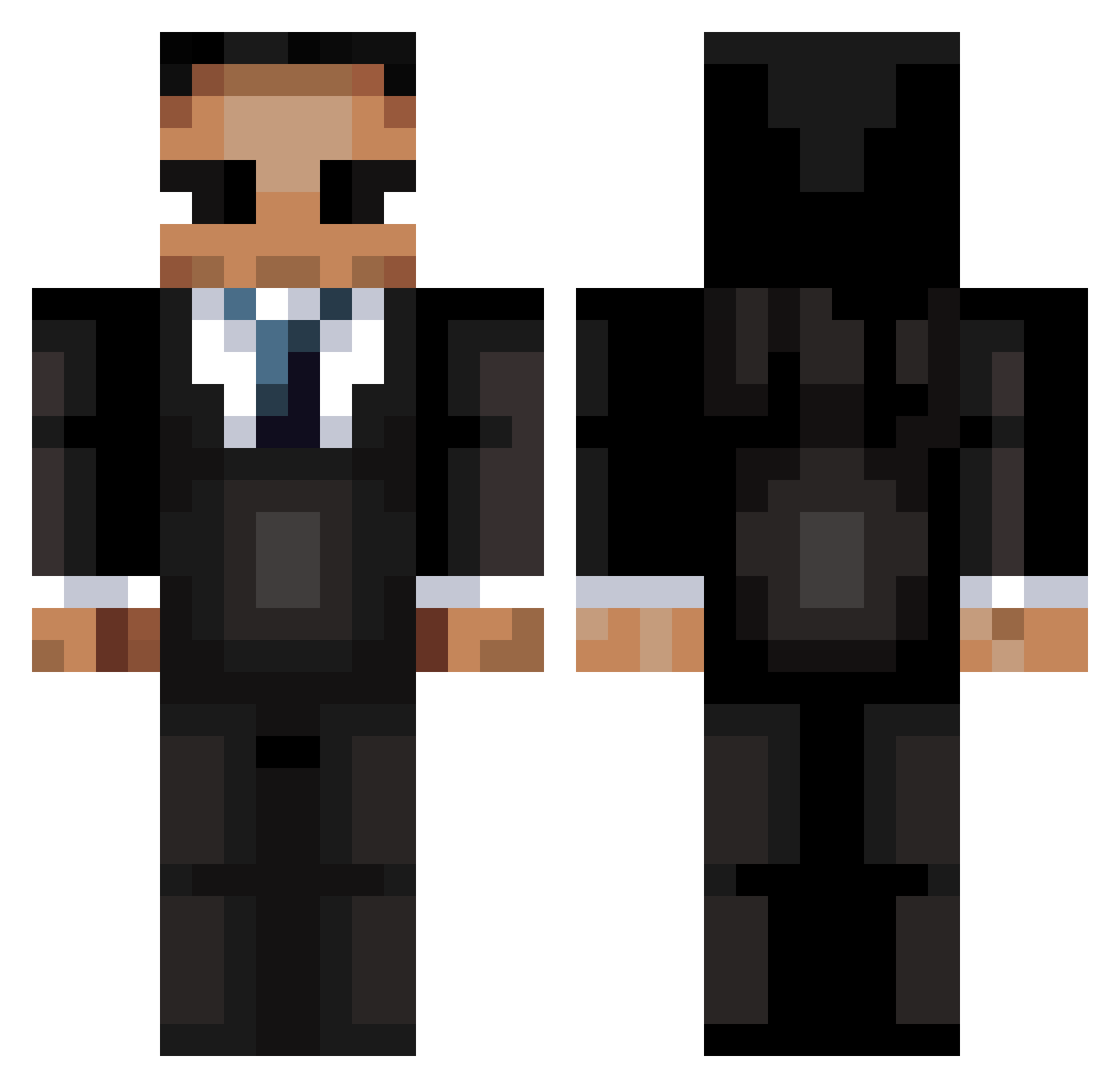 oObama69 Minecraft skin, front and back view