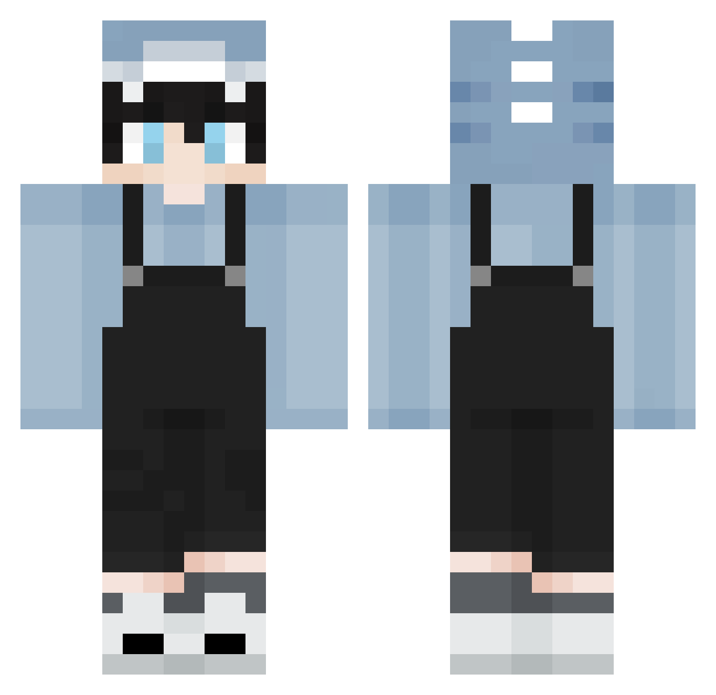 Shallow_biscuit Minecraft skin, front and back view