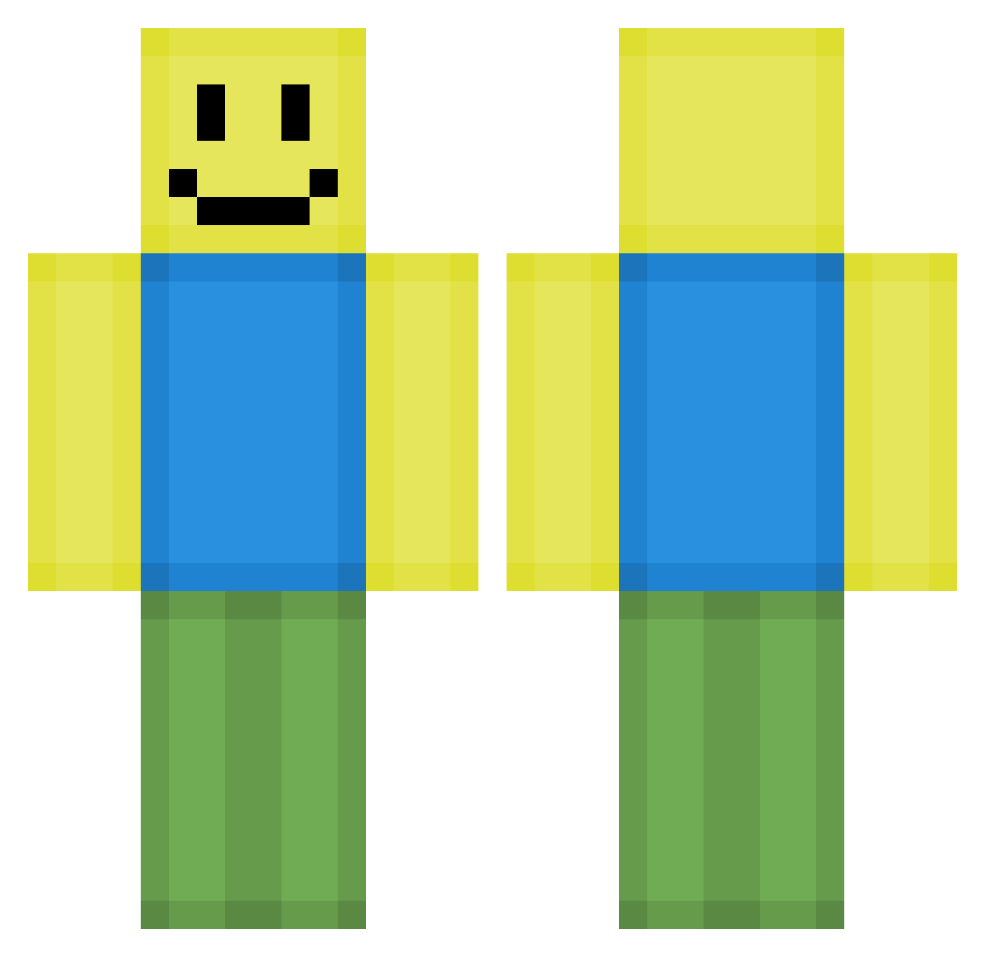 speedboy100 Minecraft skin, front and back view